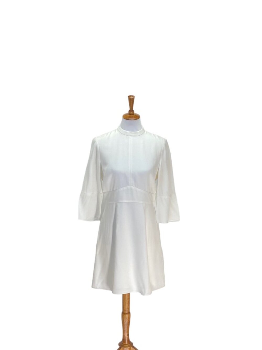Reiss Midi Dress White Size 6 Graduation White Party Spring Summer Minimalist - Picture 2 of 16